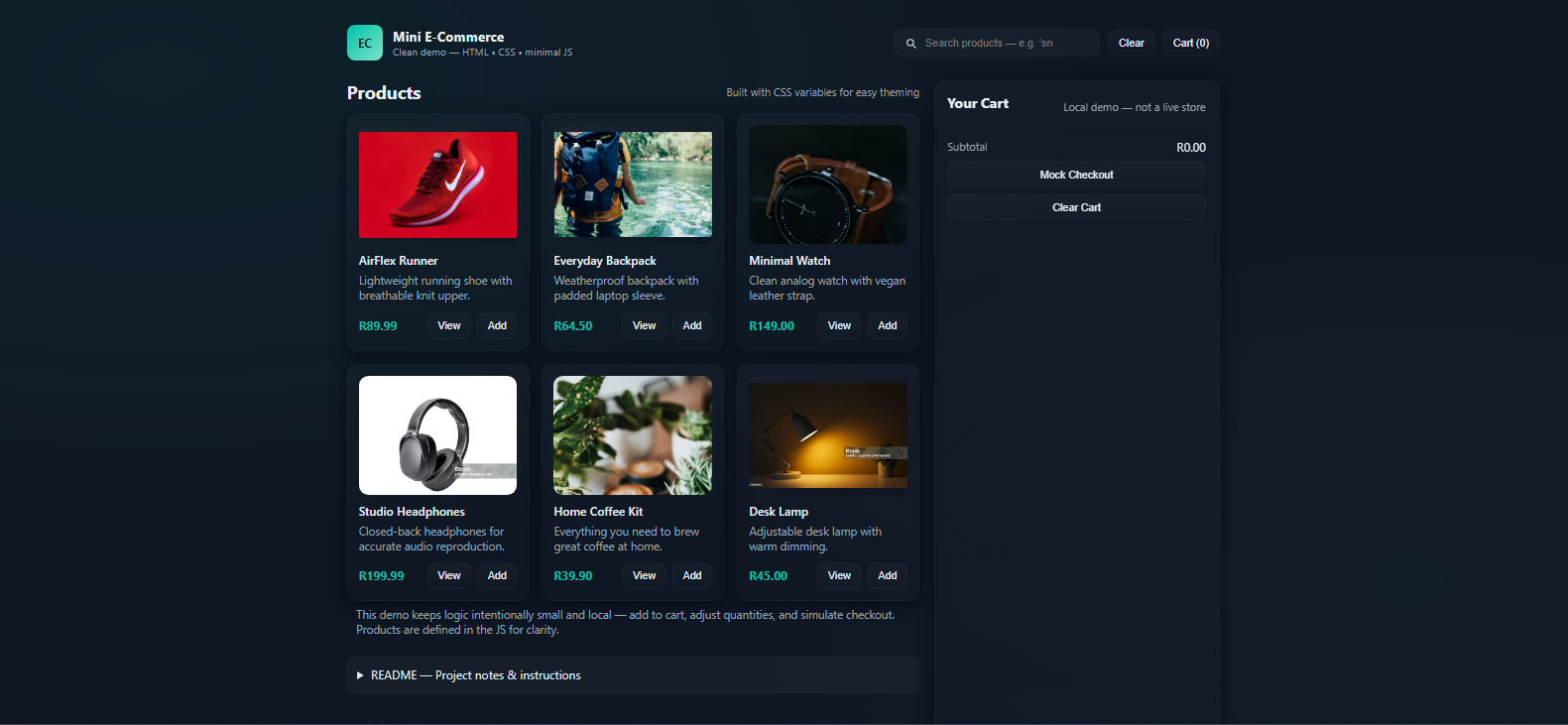 Dark Landing Page