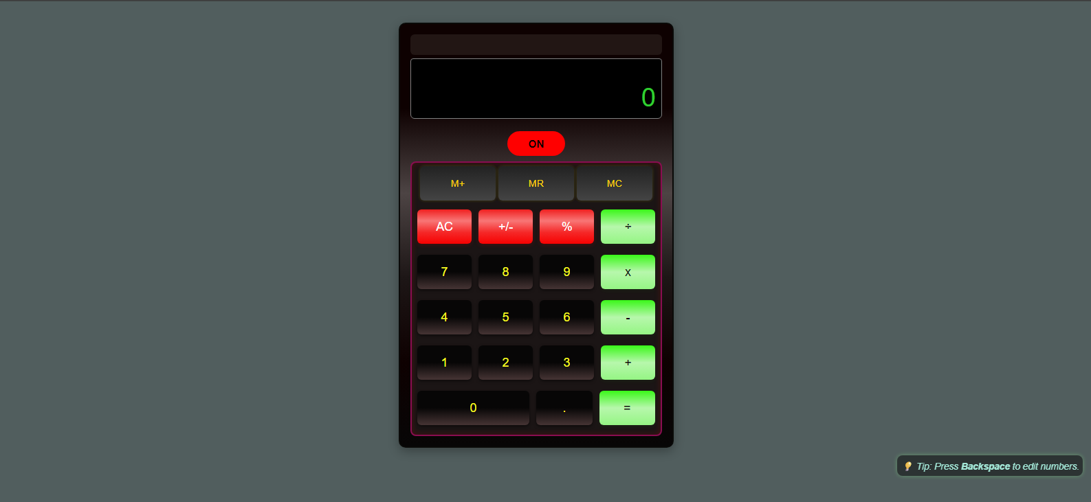 Calculator Screenshot